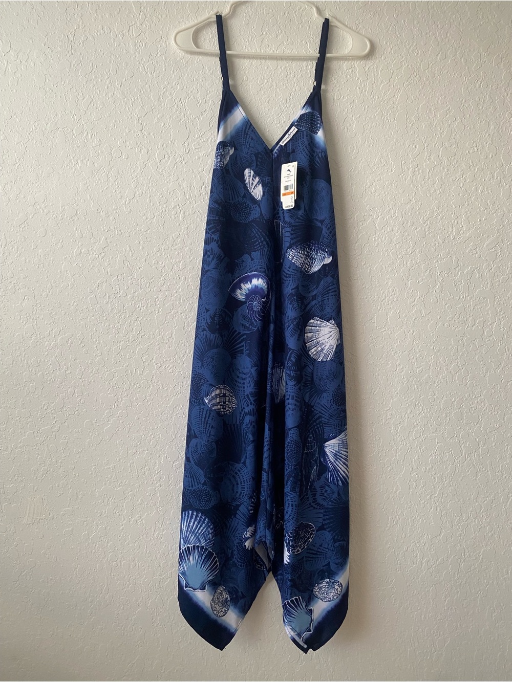Tommy Bahama Mare Navy Shell-Print Slip Dress